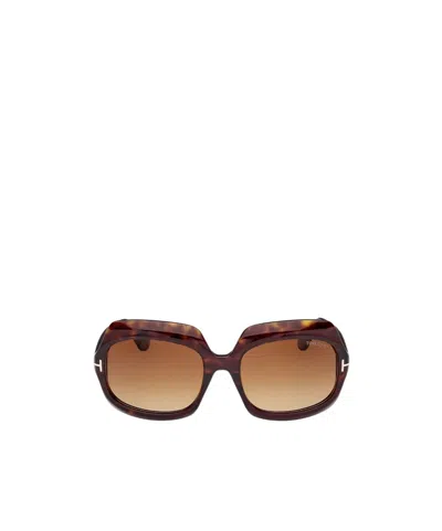TOM FORD TOM FORD EYEWEAR REN OVERSIZED FRAME SUNGLASSES