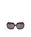 Tom Ford Eyewear Ren Oversized Frame Sunglasses In Gray