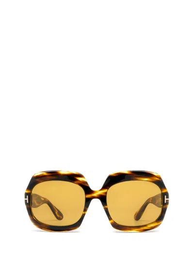 Tom Ford Eyewear Ren Oversized Frame Sunglasses In Multi