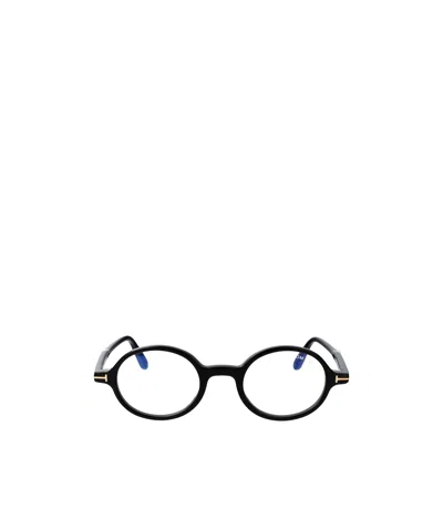 Tom Ford Eyewear Round Frame Glasses In Black