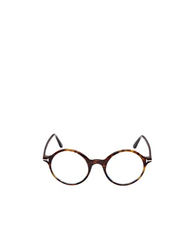 Tom Ford Eyewear Round-frame Glasses In Black