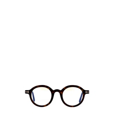 Tom Ford Eyewear Round Frame Glasses In Black