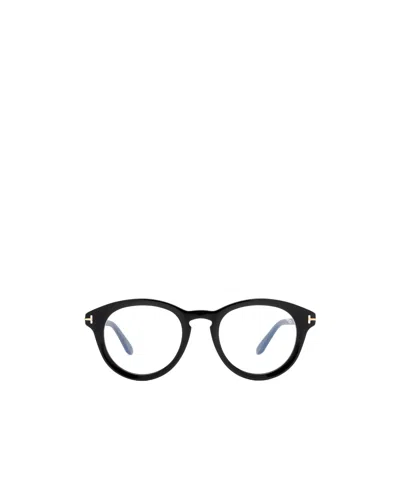Tom Ford Eyewear Round Frame Glasses In Black
