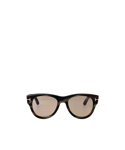 Tom Ford Eyewear Round Frame Sunglasses In Brown