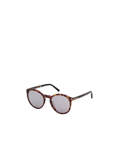Tom Ford Eyewear Round Frame Sunglasses In Gray