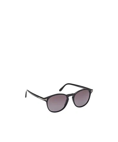 Tom Ford Eyewear Round Frame Sunglasses In Gray