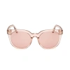 Tom Ford Women's Transparent Pink Moira Round Sunglasses