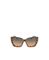 Tom Ford Eyewear Scarlet Oversized Frame Sunglasses In Gray