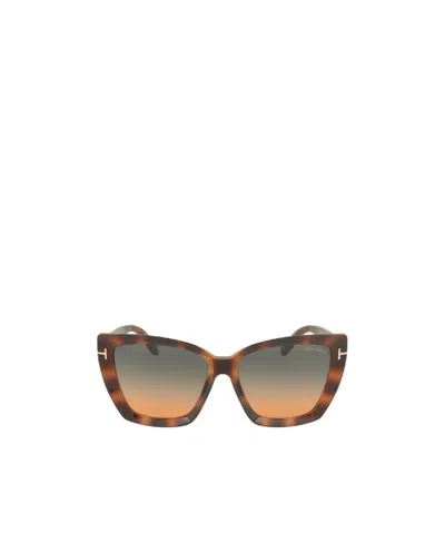 Tom Ford Eyewear Scarlet Oversized Frame Sunglasses In Gray