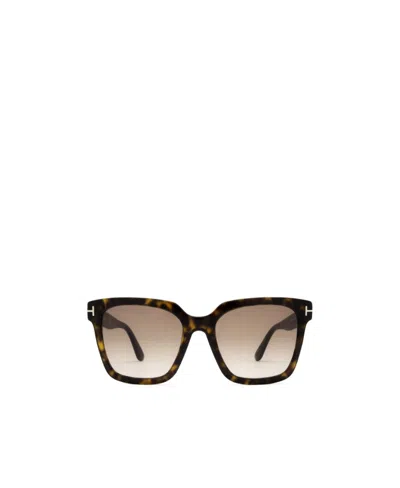 Tom Ford Eyewear Selby Square Frame Sunglasses In Black