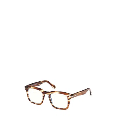 Tom Ford Eyewear Square Frame Glasses In Brown
