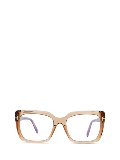 Tom Ford Eyewear Square Frame Glasses In Brown