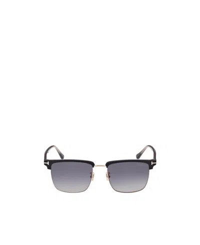 Tom Ford Eyewear Square Frame Sunglasses In Gray