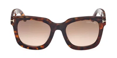 Tom Ford Eyewear Square Frame Sunglasses In Brown