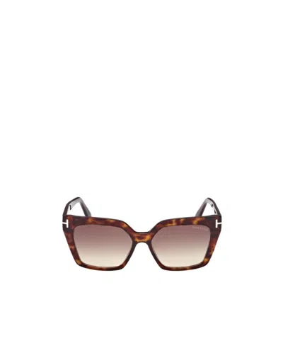 Tom Ford Eyewear Square Frame Sunglasses In Nude
