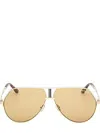 Tom Ford Rickie 63mm Oversize Navigator Sunglasses In Yellow