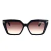 Tom Ford Havana Acetate Cat-eye Sunglasses In Black