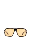 Tom Ford Rectangular Sunglasses In Yellow