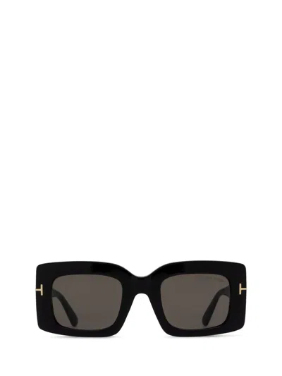 Tom Ford Eyewear Brigitta Rectangle Frame Sunglasses In Black