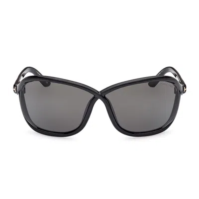 Tom Ford Butterfly Frame Sunglasses In Black