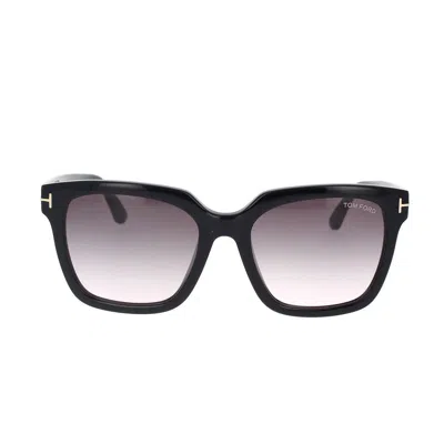 Tom Ford Selby Square Acetate Sunglasses In Black