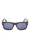 Tom Ford Eyewear Rectangular Frame Sunglasses In Brown