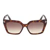 Tom Ford Havana Acetate Cat-eye Sunglasses In Brown