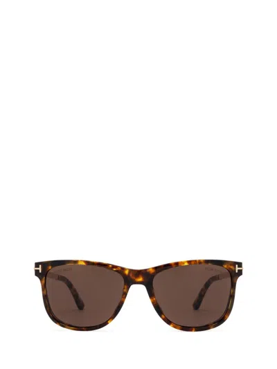 Tom Ford Eyewear Sinatra Square Frame Sunglasses In Dark Havana