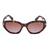 Tom Ford Penny 55mm Geometric Sunglasses In Havana