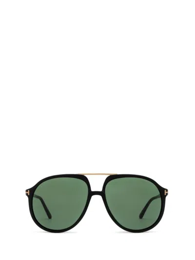 Tom Ford Eyewear Pilot Frame Sunglasses In Green