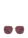 Tom Ford Raphaela Mixed-media Butterfly Sunglasses In Shiny Rose Gold