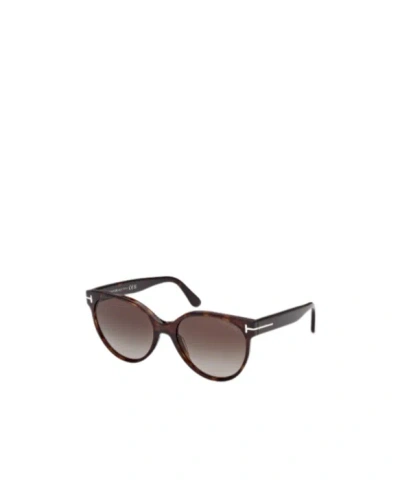 Tom Ford Eyewear Tallulah Round Frame Sunglasses In Brown