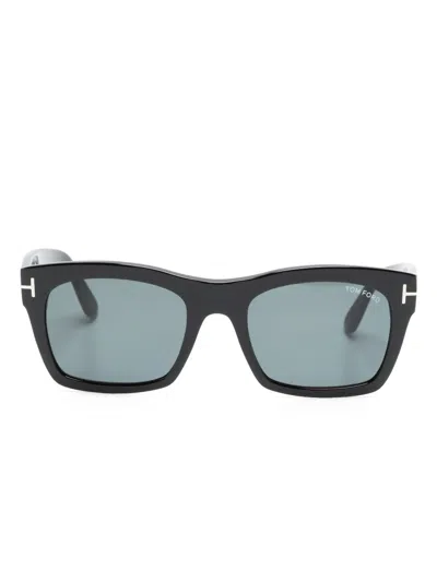 Tom Ford Square-frame Tinted Lenses Sunglasses In Black