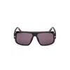 Tom Ford Turner Ft1101 01a Sunglasses In Shiny Black