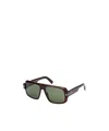 Tom Ford Eyewear Turner Aviator Frame Sunglasses In Green