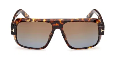 Tom Ford Eyewear Turner Aviator Frame Sunglasses In Multi