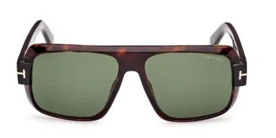 Tom Ford Men's Turner Acetate Rectangle Sunglasses In Multi