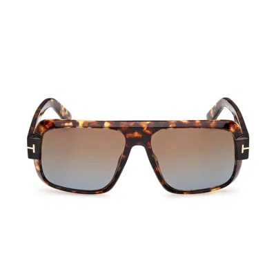 Tom Ford Eyewear Turner Aviator Frame Sunglasses In Multi