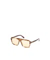 Tom Ford Eyewear Fausto Square Frame Sunglasses In Brown