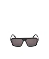 Tom Ford Oversized Rectangular Acetate Sunglasses With Metallic Accents In Brown