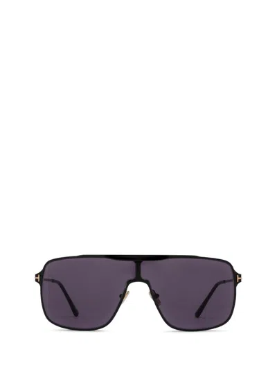 Tom Ford Eyewear Zappa Pilot Frame Sunglasses In Black