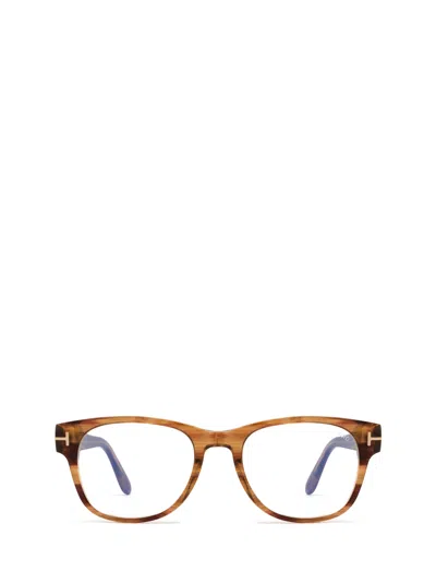 Tom Ford Eyewear Round-frame Glasses In Brown