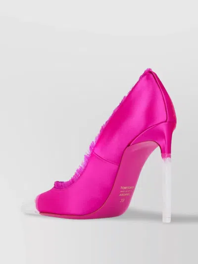 Tom Ford Fabric Pumps With Patent Accents In Pink
