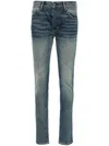 Tom Ford Faded Skinny Jeans In Blue