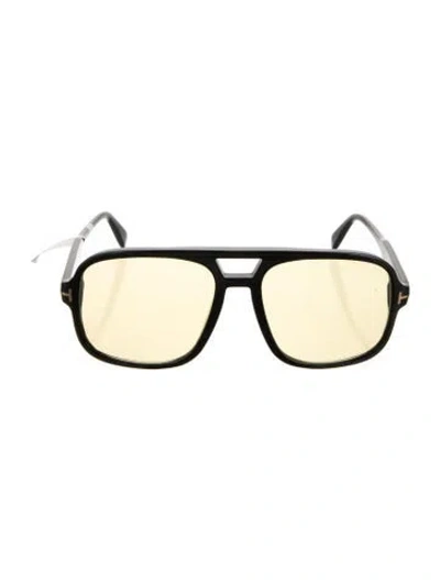 Pre-owned Tom Ford Falconer-02 Square Sunglasses W/ Tags In Black