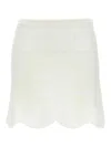 Tom Ford Crochet Mini Skirt With Elastic Waistband In White