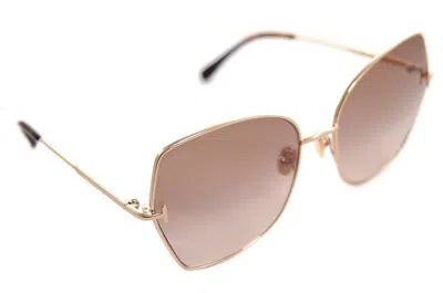 Pre-owned Tom Ford Farah Womens Sunglasses Tf951 28f 60mm Large Metal Square Gold Brown