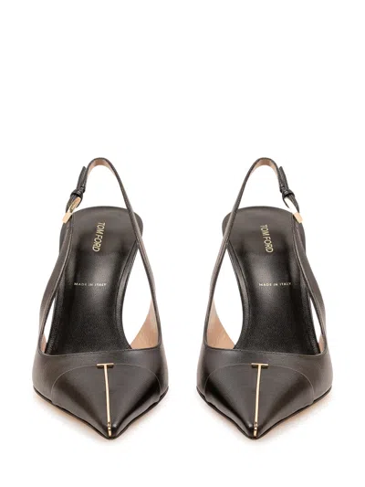 Tom Ford Fashion Slingback Heels In Black