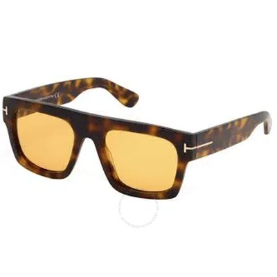 Tom Ford Fausto Brown Browline Men's Sunglasses Ft0711 56e 53