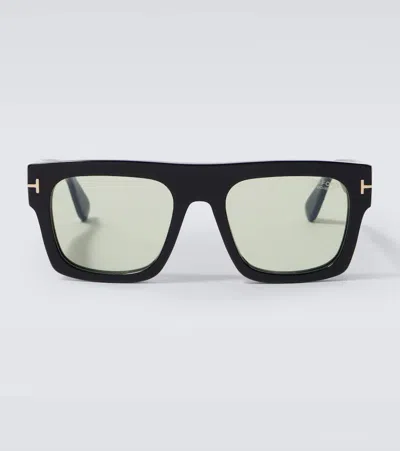 Tom Ford Fausto Flat-top Sunglasses In Black